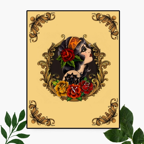 Beautiful Rare 1st Edition Framed Burlesque Lady Art Wall Art - Picture 1 of 5